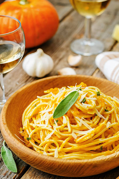 istock pumpkin pasta with Parmesan cheese and sage 484836092