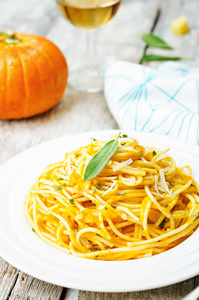 istock pumpkin pasta with Parmesan cheese and sage 484836102