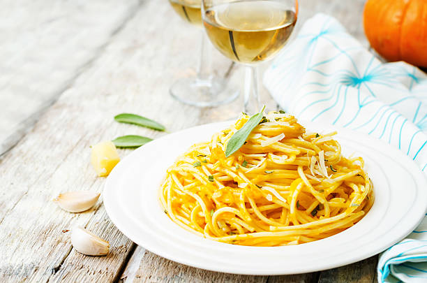 istock pumpkin pasta with Parmesan cheese and sage 484836110