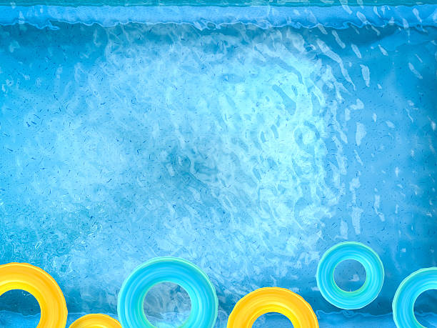 swim кольцо с видом на бассейн - life belt стоковые фото и изображения
