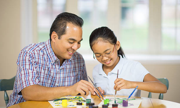 istock Father homeschooling young daughter 484841250