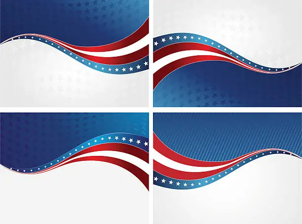 Vector illustration of American Flag, Vector background for Independence Day and other events