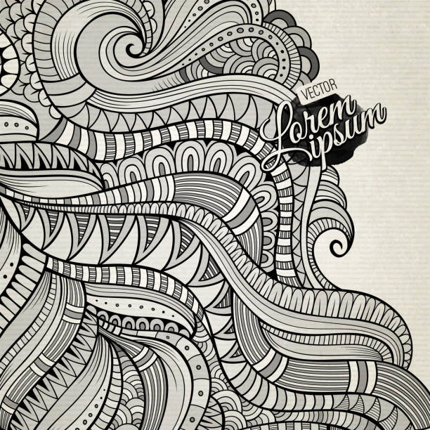 illustrations, cliparts, dessins animés et icônes de vector ethnique fond décoratif - backgrounds paisley pattern sea