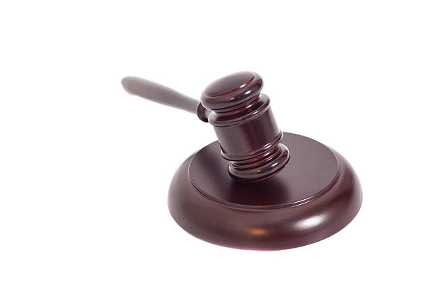 istock Wooden judge gavel and soundboard 484844752