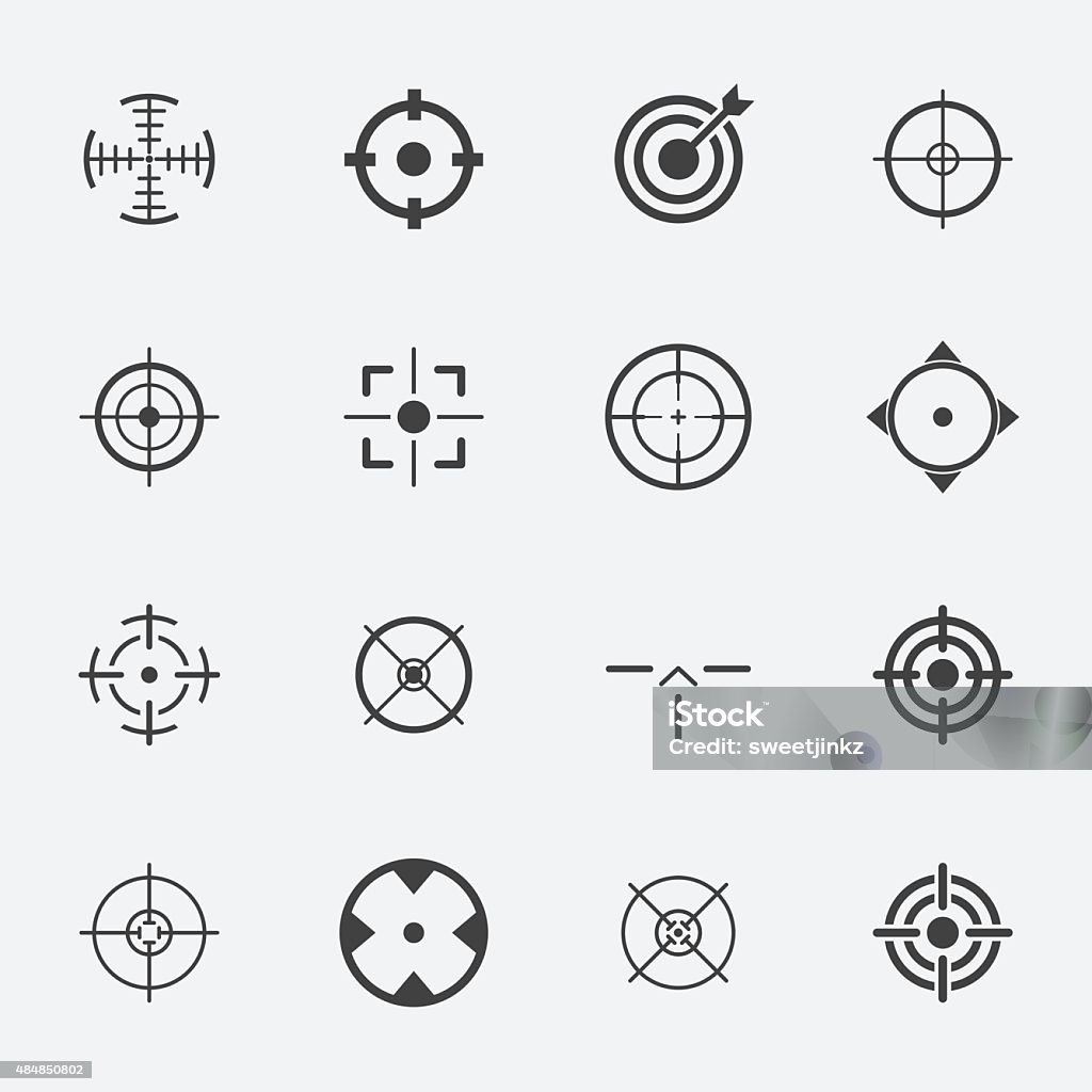 crosshairs icon set. Icon Symbol stock vector