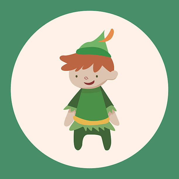 Peter Pan Theme Elements Stock Illustration - Download Image Now - 2015,  Adult, Boys - iStock