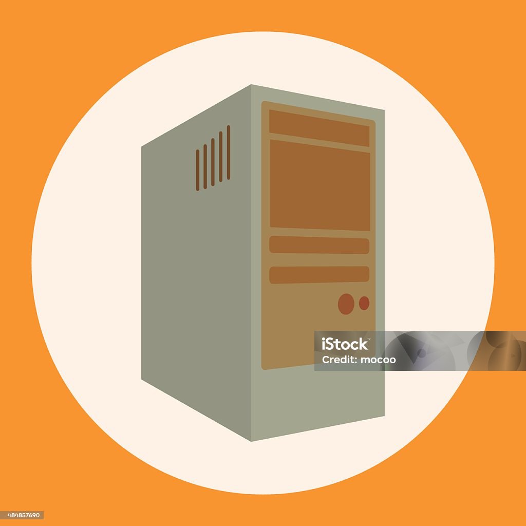 Computer Theme Host Computer Elements Vector Stock Illustration ...
