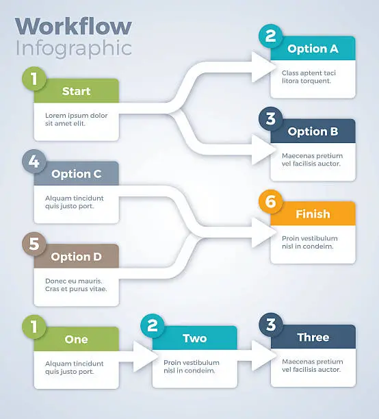 Vector illustration of Workflow Infographic