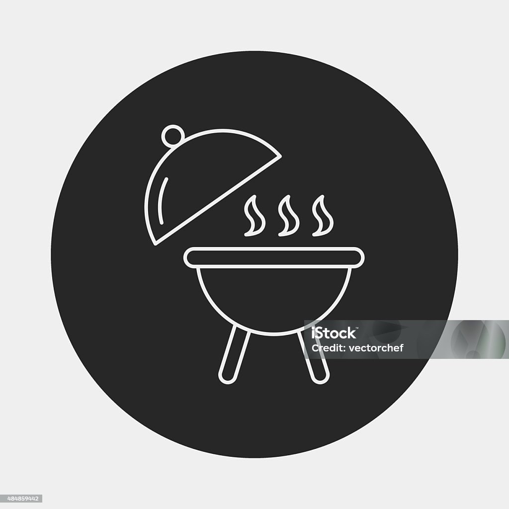barbecue line icon 2015 stock vector