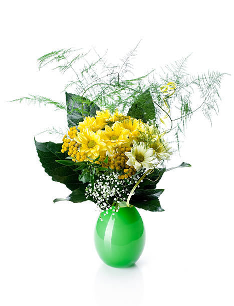 Green vase bouquet stock photo