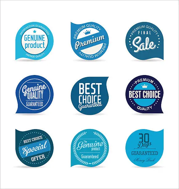 Vector illustration of Modern badges collection