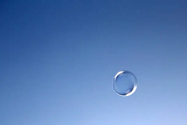 Photo of Soap Bubble on theblue sky