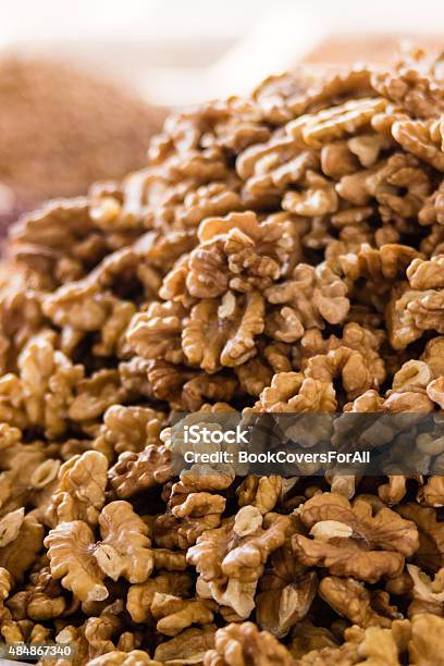 Whole Walnuts At Local Market Antalya Turkey Stock Photo - Download Image Now - 2015, Antalya Province, Backgrounds