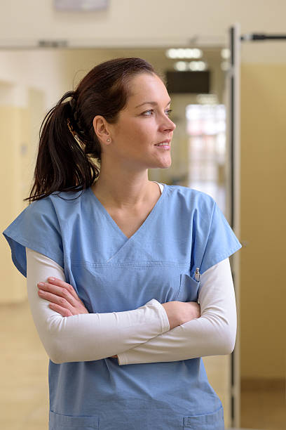 istock Doctor in hospital hallway 484868682