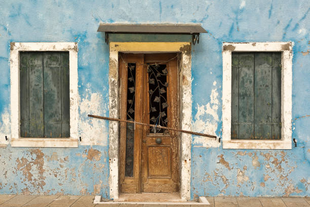 Burano Blue stock photo