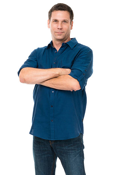 istock Thirtyish Casual Man on White 484870726