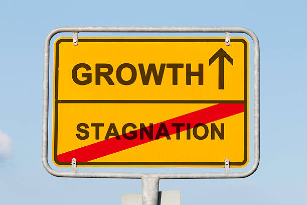 growth and stagnation stock photo