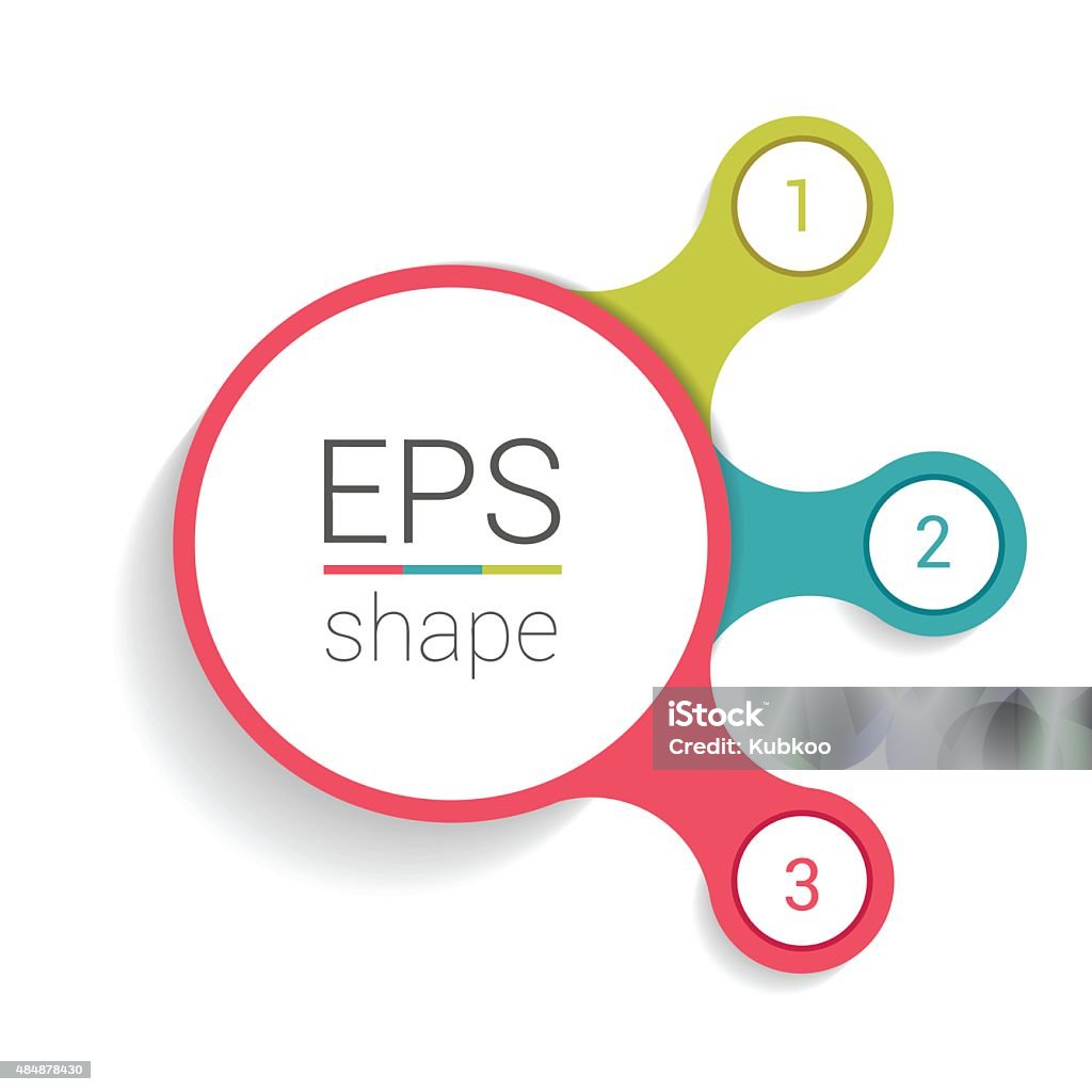 Circle number diagram, options, step by step template. Number 1 stock vector