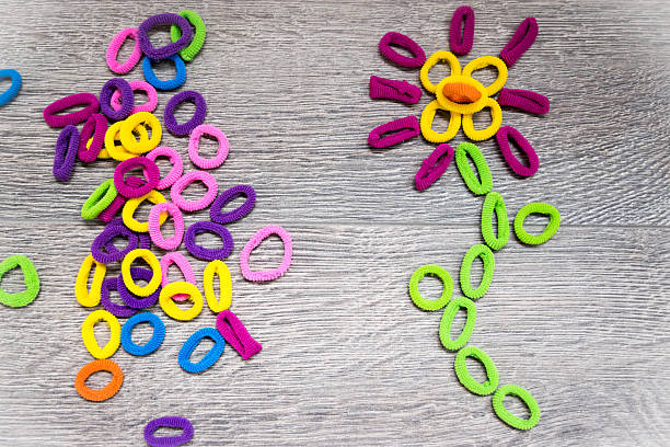 istock Hairbands hair elastic bands - flower 484888734
