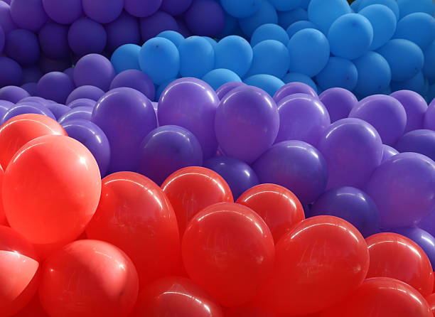 istock Red, violet and blue balloons 484888772