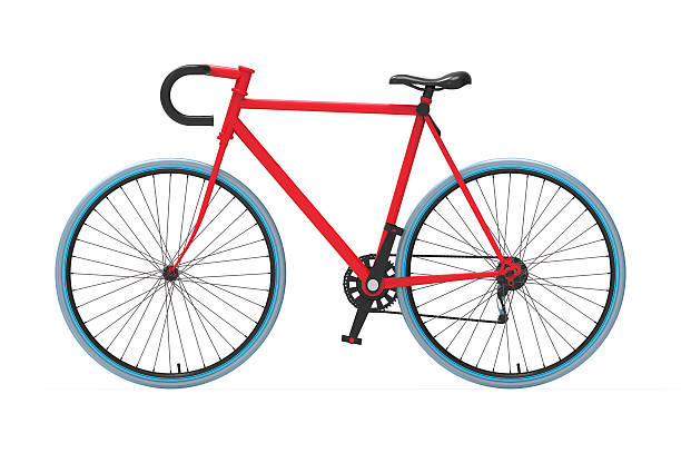 istock Fixed gear city bicycle Color mixing Isolated background 484889286