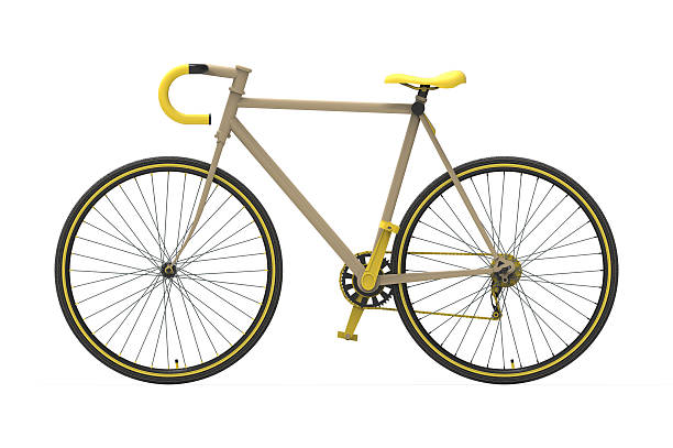 istock Fixed gear city bicycle Color mixing Isolated background 484889296