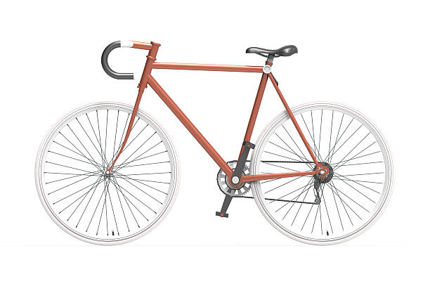 istock Fixed gear city bicycle Color mixing Isolated background 484889300