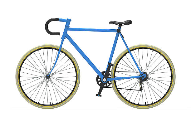 istock Fixed gear city bicycle Color mixing Isolated background 484889308