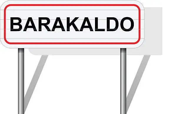 Vector illustration of Welcome to Barakaldo Spain road sign vector