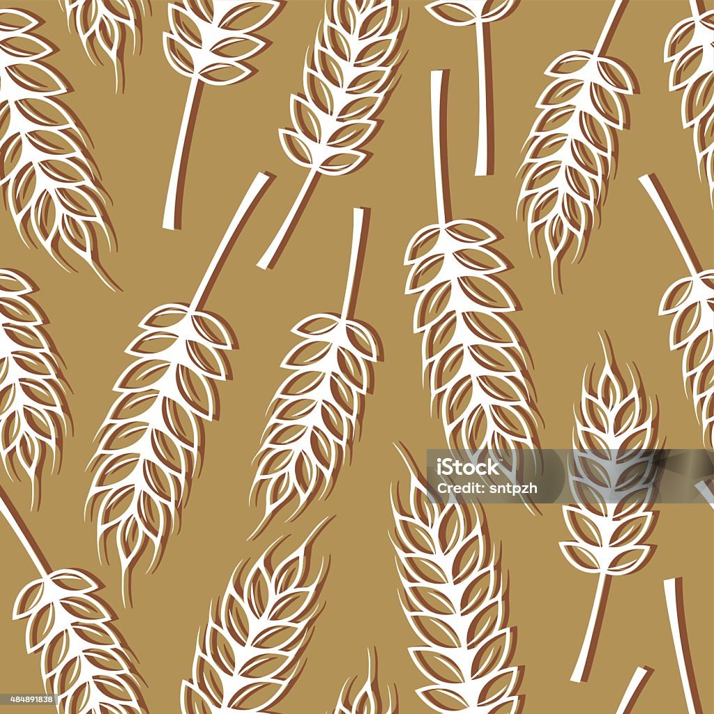 Seamless pattern with ears of wheat 2015 stock vector