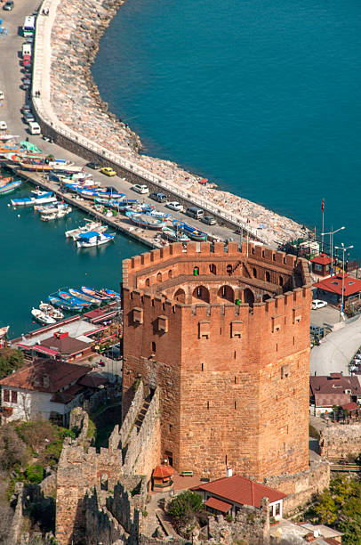 Alanya Red Tower and harbor, Alanya Turkey