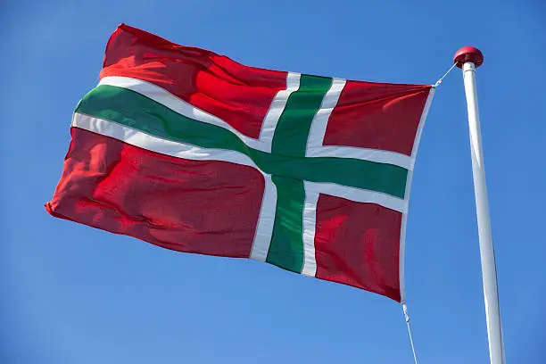 The flag for Bornholm. Small danish island...