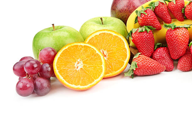 istock fresh fruits isolated on a white 484896547