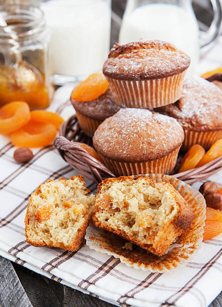 istock Fresh homemade apricot muffins 484896815