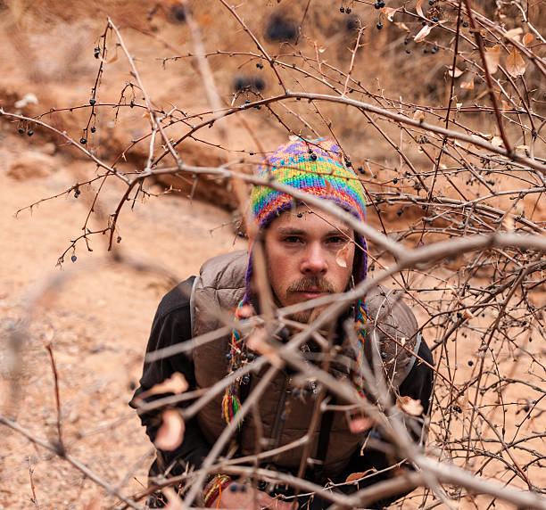 istock man walks in the mountains and canyons 484896899