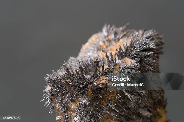 Museum Mineral Series Magnetite From Utah Usa Stock Photo - Download Image Now - Lodestone, Magnet, Iron - Metal