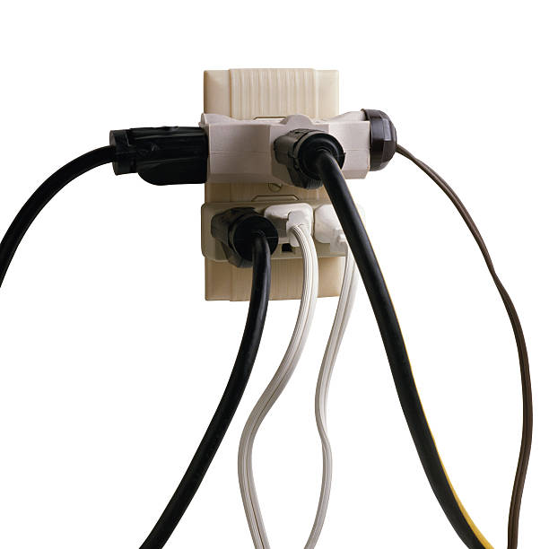 istock Power supply plugs and free outlet 484897625