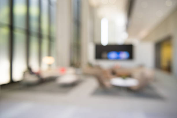 istock Out of Focus Modern Building Lobby Background 484900648