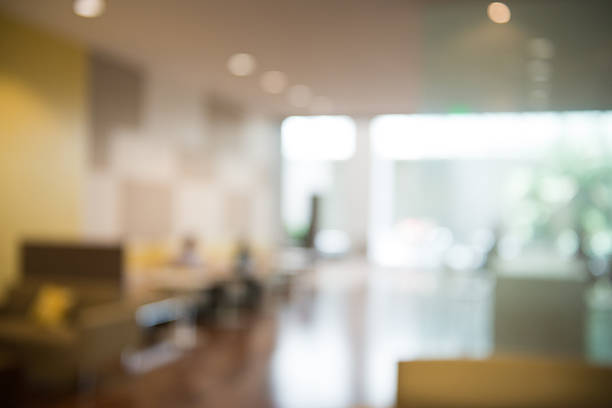 istock Out of Focus Modern Building Lobby Background 484900656