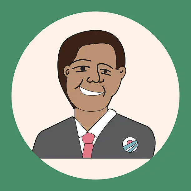 Vector illustration of US President Obama theme elements