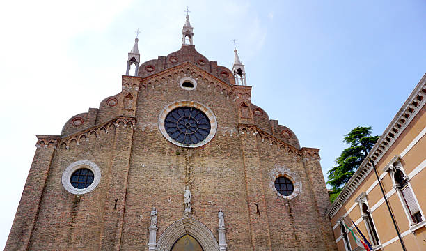 istock Historical church Santa maria front building 484906224