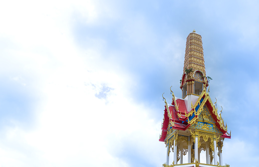 Thai Pagoda top with copy space