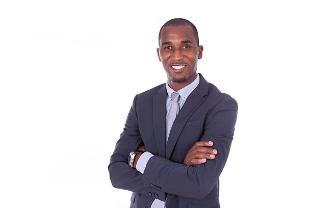 istock African american business man with folded arms over white backgr 484910138