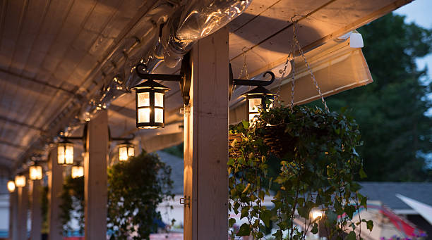 istock Lantern, lamp, decoration exterior in cafe 484917764
