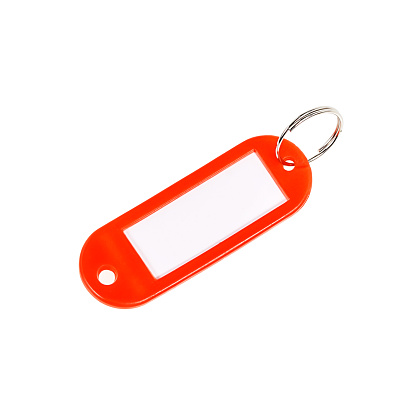 Red Key Tag Red Key Tag Isolated On White Background Stock Photo - Download Image ...