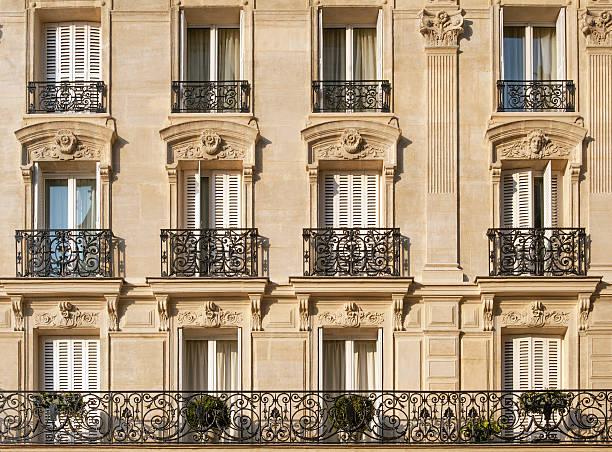 Paris apartments stock photo