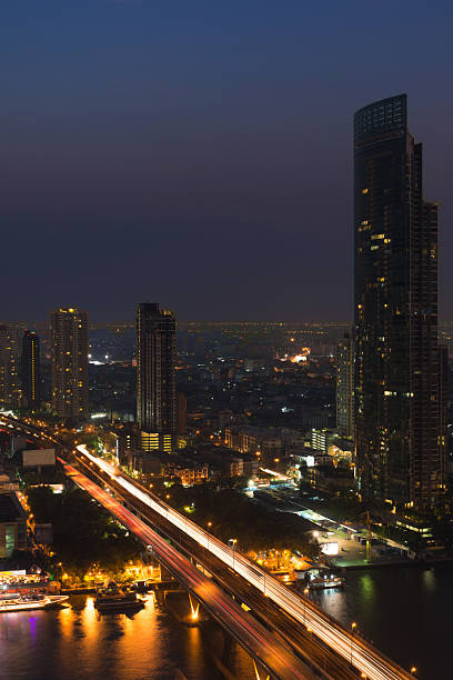 istock landscape city have the  river bridge  in twilight time 484930122