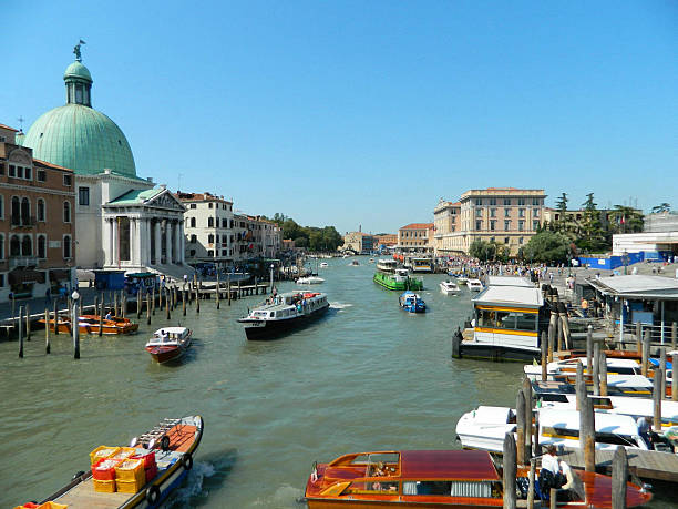 istock Venice grand canal or Canal Grande, view from first bridge. 484931636