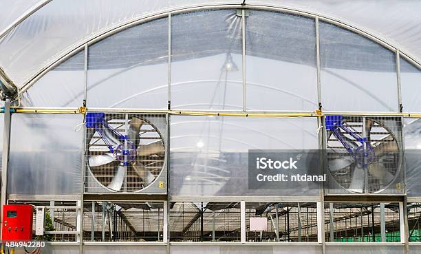 Electric Ventiladores Foto de stock y más banco de imágenes de Invernáculo - Invernáculo, Ventilador - Instalación eléctrica, 2015