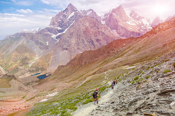 istock White Asian mountain footpath and group of hikers 484942654